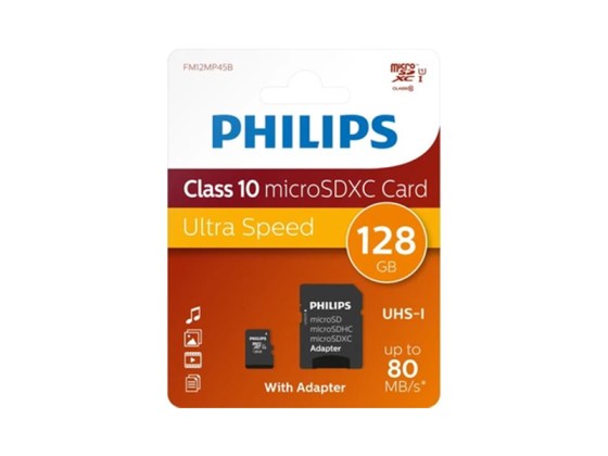 philips SDXC CL10 128GB plusz adapter